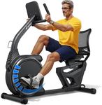 MERACH Recumbent Exercise Bikes for home, Light Commercial Recumbent Exercise Bike for Seniors Adults, Magnetic Recumbent Stationary Bike with Exclusive Apps, LCD, Heart Rate Handle