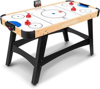 SereneLife 58" Air Hockey Game Table with 2X Stronger Motor, Digital LED Scoreboard, Puck Dispenser & Complete Accessories