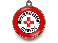 Diabetes Dog Tag, Insulin Dependent Diabetic Pet ID Tags for Cats and Dogs (Large)