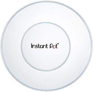 Instant Pot Silicone Lid, 10.23-In, 8-Qt Pot Lid, Reusable Silicone Lid for Bowl and Food Cover, Microwave Cover for Food, Transparent White