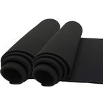 WOPPLXY 2 Roll 5 mm EVA Foam Sheets for Crafts, 13 X 78 Inches Cosplay Foam Sheets, Black Foam Roll for Cosplay Costume, Crafts, DIY Projects