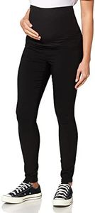 Mamalicious Mllucy Pantalon Slim A. Noos, Noir/Denim, S Femme