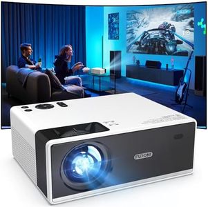 FUDONI Projector with 5G WiFi and Bluetooth, 2023 Upgraded Portable Movie Outdoor 1080P Full HD 400 ANSI Lumen Projector 4K Supported, Home Theater Media Video Projector for Phone/PC/USB/TV Stick/PS5