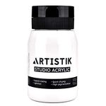 ARTISTIK White Acrylic Paint 500ml | Premium High-Pigmented with Full, Smooth Coverage | Fade-Proof, Long-Lasting & Versatile | Professional Quality Acrylic Paint for Artists (White)