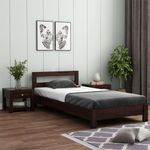 Ferrovilla LFNS2 Double Low Floor Sheesham Wood Bed for Bedroom (48x78)|Sheesham Wood Bed | Solid Wood Bed | Bed for Home|Bed Without Storage|Single Size Bed|Bedroom Furniture|2 Years Warranty