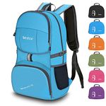 Bekahizar 35L Lightweight Rucksack, Soft Foldable Backpack, Upgraded to 4 Compartments Daypack for Travel Hiking Camping Cycling Outdoor Sports