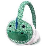 Gifts Treat Boys Earmuffs Kids Knitted Ear Muffs in Plush Adjustable Winter Warm Toddlers Ear Warmers in Cute Dinosaur Ear Covers for Boys, Green Dinosaur, S