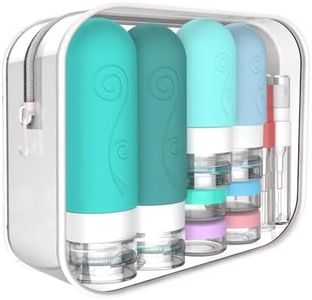 vodvob 16 Pack Travel Bottles Set for Toiletries, TSA Approved Travel Containers Leak Proof Silicone Squeezable Travel Accessories 2oz 3oz for Shampoo Conditioner Lotion Body Wash (BPA Free) (blue)