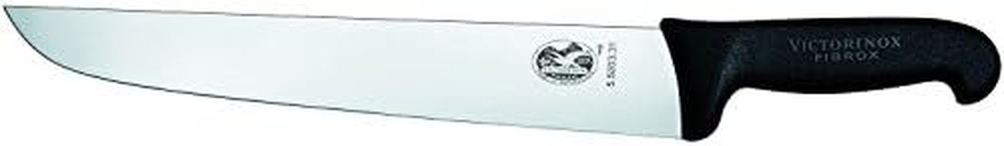 Victorinox Fibrox Straight Back Blade Butcher Knife, Black, 5.5203.26