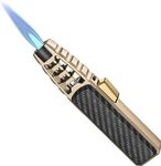 Solar Beam Torch - The Hottest Torch on Earth, Turbine Torch Lighter Jet Flame, Butane Gas for Candle Camping BBQ Kitchen- Butane Not Included, Windproof ZB-588 (gold color)