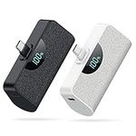 [2 Pack] Mini Portable Charger USB-