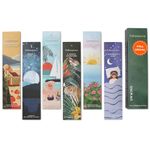 Folkulture Incense Sticks - Set of 6 Insenses (120 Sticks) for Relaxation - Balsam Cedarwood, Jasmine, White Woods & Oud, Ocean Salt, Pumpkin Spice, Peppermint - Agarbatti Farmhouse Gift Set