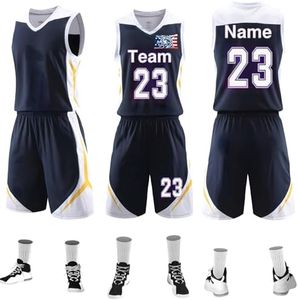 DVGEY Custom Basketball Jersey Fan Jersey - Custom Any Name Number Team Logo - Custom Basketball Jersey for Kids Boys Men Adult & Personalized Team Uniforms (Blue+White)