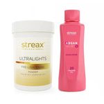 Streax Professional Streax Ultralight, Highlights - Blonder 350G+ Developer 250 Ml Volume20 (2 Items In The Set) - Blonde