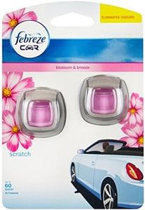 Febreze Car Air Freshener Economy Twin Pack Blossom and Breeze Clip-on Car Vent Air Freshener