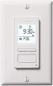 Honeywell Home RPLS740B ECONOswitch 7-Day Solar Programmable Switch, Lights and Motors, Indoor and Outdoor, Energy Saving White