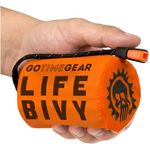 Go Time Gear Life Bivy Emergency Sleeping Bag Thermal Bivy - Use as Emergency Bivy Sack, Survival Sleeping Bag, Mylar Emergency Blanket