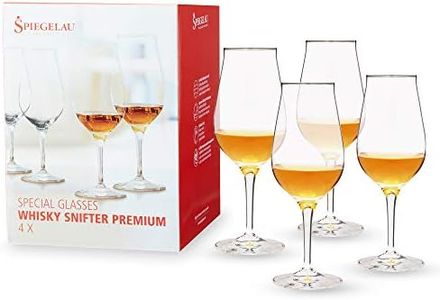 Spiegelau Premium Whiskey Snifter, Set of 4, European-Made Lead-Free Crystal, Modern Whiskey Glasses, Dishwasher Safe, Professional Quality Cocktail Glass Gift Set, 9.5 oz, Clear (4460177)