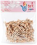 100 Mini Wooden pegs (Natural) by Ark Craft