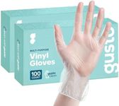 Comfy Package Disposable Vinyl Gloves – Clear, Latex-Free, Powder-Free, BPA-Free – Safe for Food Handling, Cooking & Cleaning (200, Large)