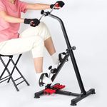 YOGIMOONI Strength Fitness Master Gym Mini Exercise Bike Portable Home Pedal Exerciser Home Gym Fitness Leg Arm Cardio Training For Pregnant Women, Elderly, Disabled, Men, Physio Bike,Black