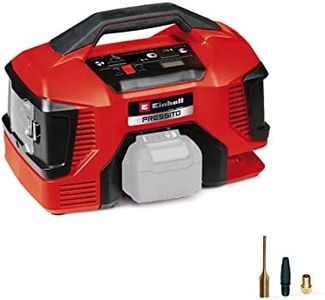 Einhell Compresseur sans fil PRESSITO 18/21 Power X-Change (18 V, arrêt automatique) Livré sans Batterie ni Chargeur, Noir/Rouge