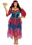 Dreamgirl 10669X Gypsy Costume, Red, X-Large