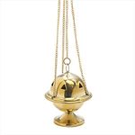 NKlaus incense stand with insert bowl brass handmade gift 2941