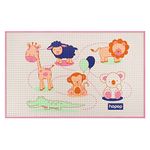 Hopop Air Filled Rubber Mat, Multipurpose Waterproof Mat for Massage or Diaper Change, Size 60x90cms (Animal-Pink)