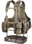 NEW VIEW 600D Camo Turkey Vest for Hunting, Durable Turkey Hunting Vest with Seat, 20 Pockets and Pouches Included, Nv Camo Tree, One Size