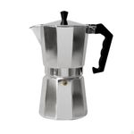 Primula Classic Stovetop Espresso and Coffee Maker, Moka Pot for Italian and Cuban Café Brewing, Greca Coffee Maker, Cafeteras, 6 Espresso Cups, Silver