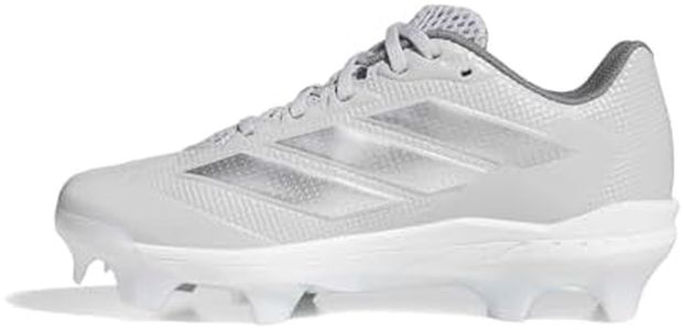 adidas Women's Adizero Instinct 2.0 TPU TD Softball, Team Light Grey/Silver Metallic/White, 8
