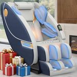 Gegcucey Massage Chair, Zero Gravity Full Body Massage Chair with 16 Manual & 5 Auto Programmes, 14 Fixed Roller Nodes, 8 Airbags, Heating, Foot Massage, Bluetooth Speaker for Home Office