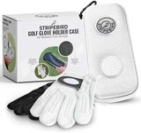 Stripebird - Original Performance Golf Glove Holder Case (White) - Protect and Keep Golf Gloves Dry - Golf Glove Case for Moisture Free Storage - Golf Glove Organizer Case - Golf Case