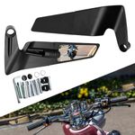 Motorcycle Rearview Mirror, Adjustable Rotating Rear View Mirror Wind Wing Side Mirror for 1290 Super Duke R Z400 Z650 Z900 H2 Ducati V4 S1000 Street Bike (Normal)