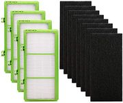 Colorfullife 4 True HEPA + 8 Pre Filter Compatible With Holmes AER1 Allergen Remover Filter, Replacement Parts # HAPF300AH-U4R, HAP242-NUC