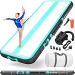 WelandFun Air Training Mats 10ft/13ft/16ft/20ft Inflatable Gymnastics Tumbling Mat 4/6/8 inchs Thickness Mats for Home Use/Gym/Yoga/Training/Cheerleading/Outdoor/Beach/Park wih Electric Air Pump