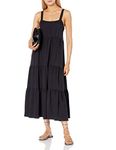 The Drop Women's Britt Tiered Maxi Tent Dress, OffBlack, XXL, Plus Size