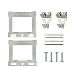 Canvas Floater Box Frame Picture Hanging Kit Silver CWH Hangers Floater Frames with Fixings Screws and Nails