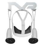 (1 Set) Orzero VR Wall Mount Stand Compatible for PS VR2, Quest 3, Quest 2, Quest, Rift, Rift S, Pico 4, Valve Index, HTC Vive VR Headset, Controller Hook Display Holder - White