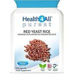 Health4All Red Yeast Rice 600mg 120 Capsules. Cholesterol Lowering Supplement. Purest- no additives. Vegan. Highest Safe Dosage 2400mg a Day.