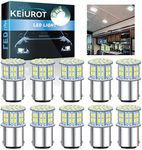 1076 Led Bulb for RV BA15D 1142 1004 90 Bulb S8 12Volt AC/DC for RV Led Lights Interior Camper Motorhome Trailer Marine Boat Landscape Lighting White,10Pack