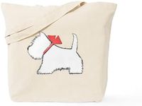 CafePress Cute Westie Dog Art Tote Bag Natural Canvas Tote Bag, Reusable Shopping Bag