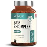 Vitamin B Complex High Strength Tablets - All Activated & Methylated B Vitamins Including Vitamin B12 and Folate, Vitamin B6, Vitamin B3, Vitamin B5, B1, B2, B8, VitaBright Methyl B Complex Vitamins