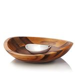 Nambe Braid Chip and Dip Bowl
