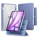 ESR for iPad Air 13 Inch Case M2, iPad Air 13 Case with Pencil Holder, Removable Magnetic Cover, Vertical Stand, Fully Supports Pencil Pro/USB-C, Rebound 360 Series, Purple