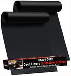 2 Pack Large Thick Heavy Duty Non Stick Teflon Oven Liners Mat, 17"x 25" BPA and PFOA Free, for Bottom of Electric Oven Gas Oven Microwave Charcoal or Gas Grills