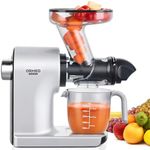 Slow Juicer Machines,ORMEO HOME Cold Press Juicer with Single Knob Control,3.60"Large Feed Chute For Vegetable and Fruit,Masticating Juicer Easy to Clean,BPA-Free,High Juice Yield(Updated)