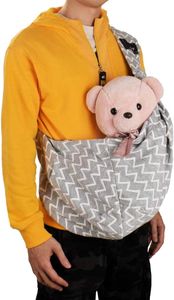 CUBY Dog Sling Carrier – Striped Grey Pet Shoulder Bag