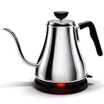 Electric Gooseneck Kettle - 1L, 120 Volt, Stainless Steel Electric Tea Kettle - Water Pot Heater/Warmer, Coffee & Tea